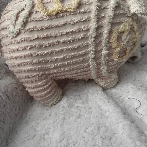 Vintage Chenille Stuffed Pig by Blue Moon , Shabby Chic Pig , - Picture 9 of 10